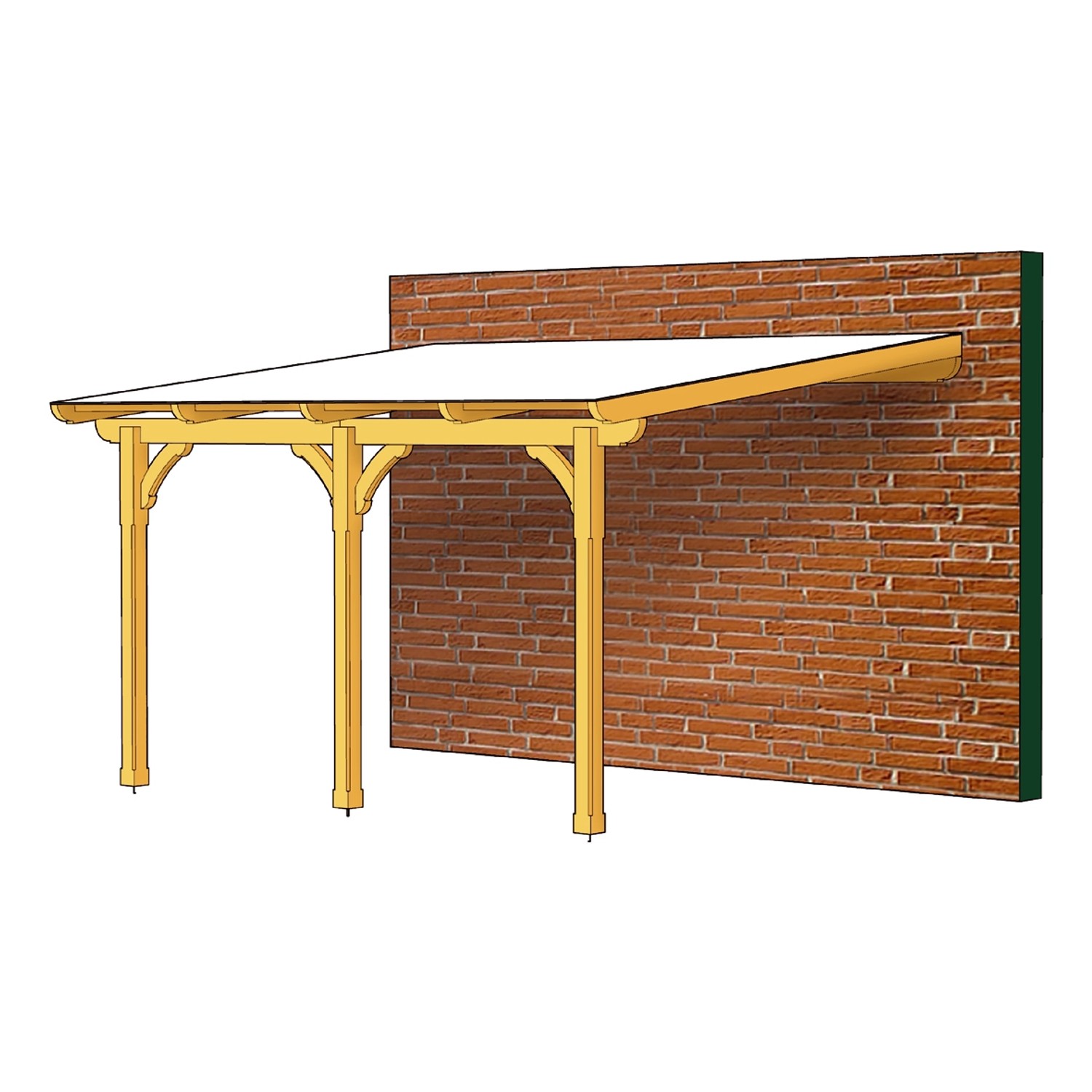 Skan Holz Terrassenüberdachung Rimini 434 cm x 250 cm von Skan Holz