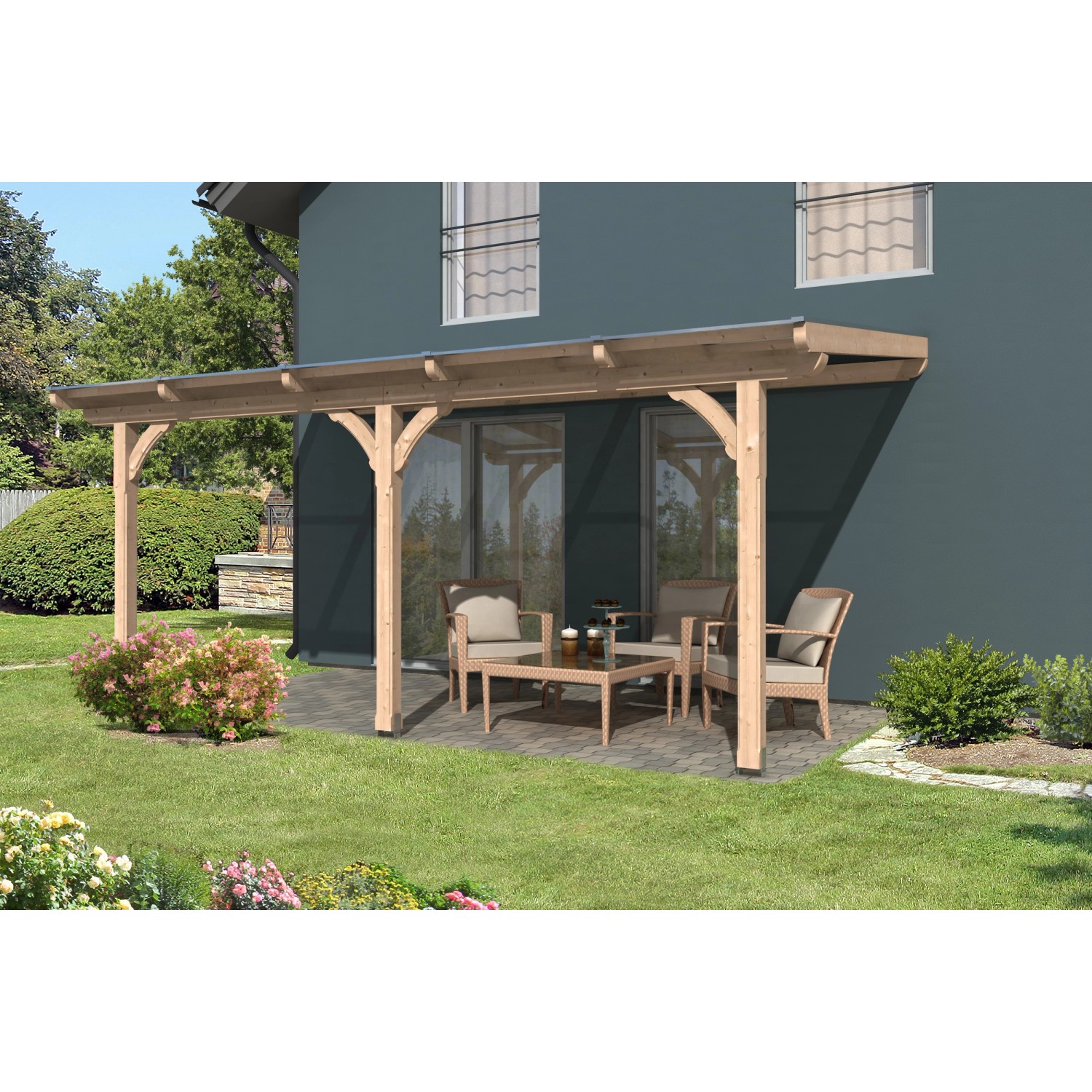 Skan Holz Terrassenüberdachung Rimini 541 cm x 300 cm Skan Holz Terrassenüberdachung Rimini 541 cm x 300 cm von Skan Holz