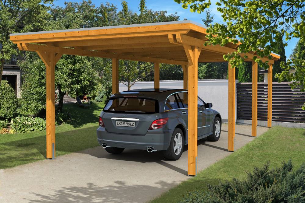 SKAN HOLZ Carport Emsland 354 x 846 cm mit EPDM-Dach von SkanHolz