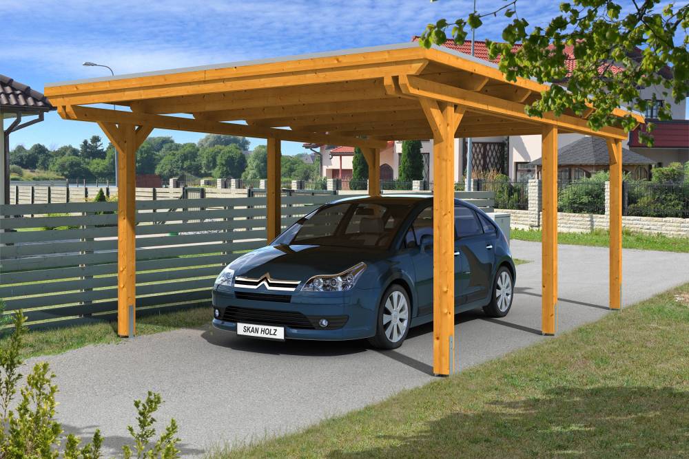 SKAN HOLZ Carport Emsland 404 x 604 cm mit EPDM-Dach von SkanHolz