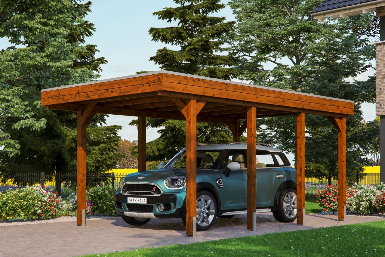 SKAN HOLZ Carport Friesland 314 x 555 cm mit EPDM-Dach von SkanHolz