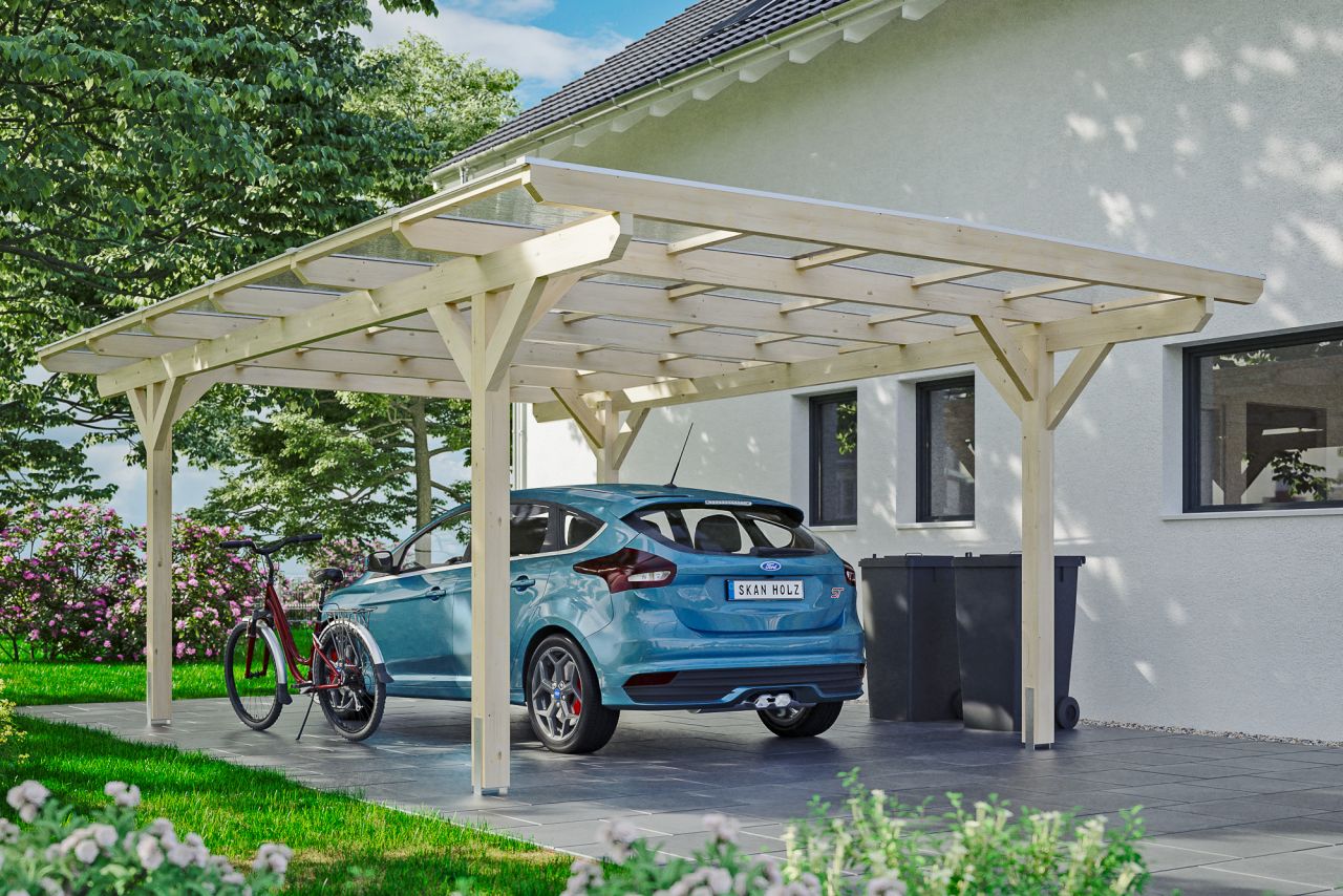 SKAN HOLZ Carport Odenwald 428 x 648 cm, natur von SkanHolz