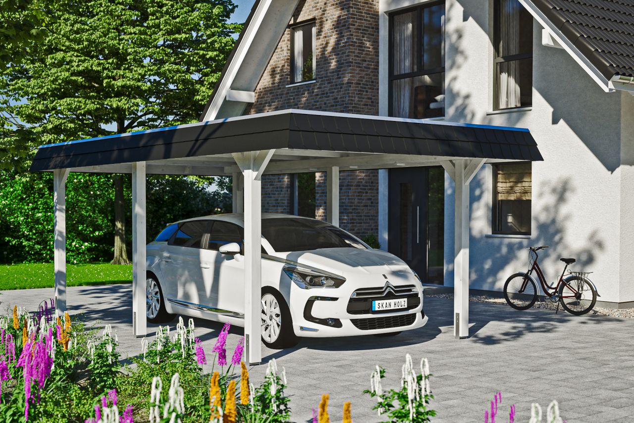 SKAN HOLZ Carport Wendland 362 x 628 cm mit EPDM-Dach von SkanHolz