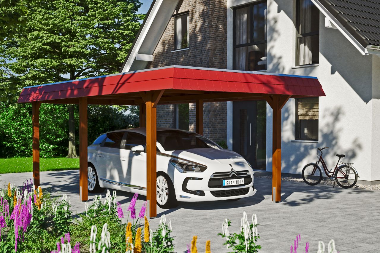 SKAN HOLZ Carport Wendland 362 x 628 cm mit EPDM-Dach von SkanHolz