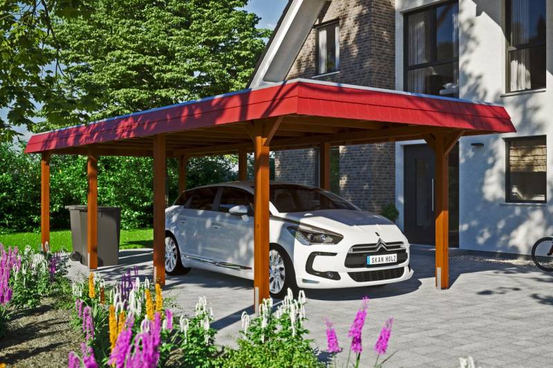 SKAN HOLZ Carport Wendland 362 x 870 cm mit EPDM-Dach von SkanHolz