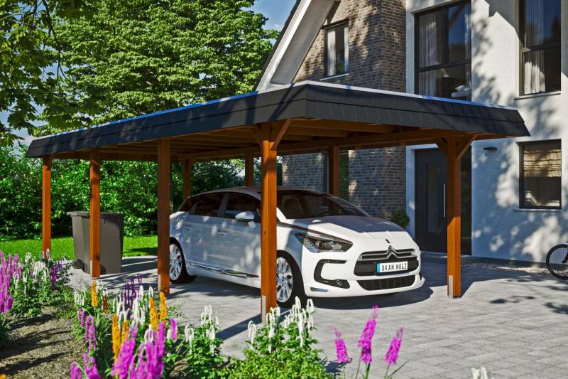 SKAN HOLZ Carport Wendland 362 x 870 cm mit EPDM-Dach von SkanHolz