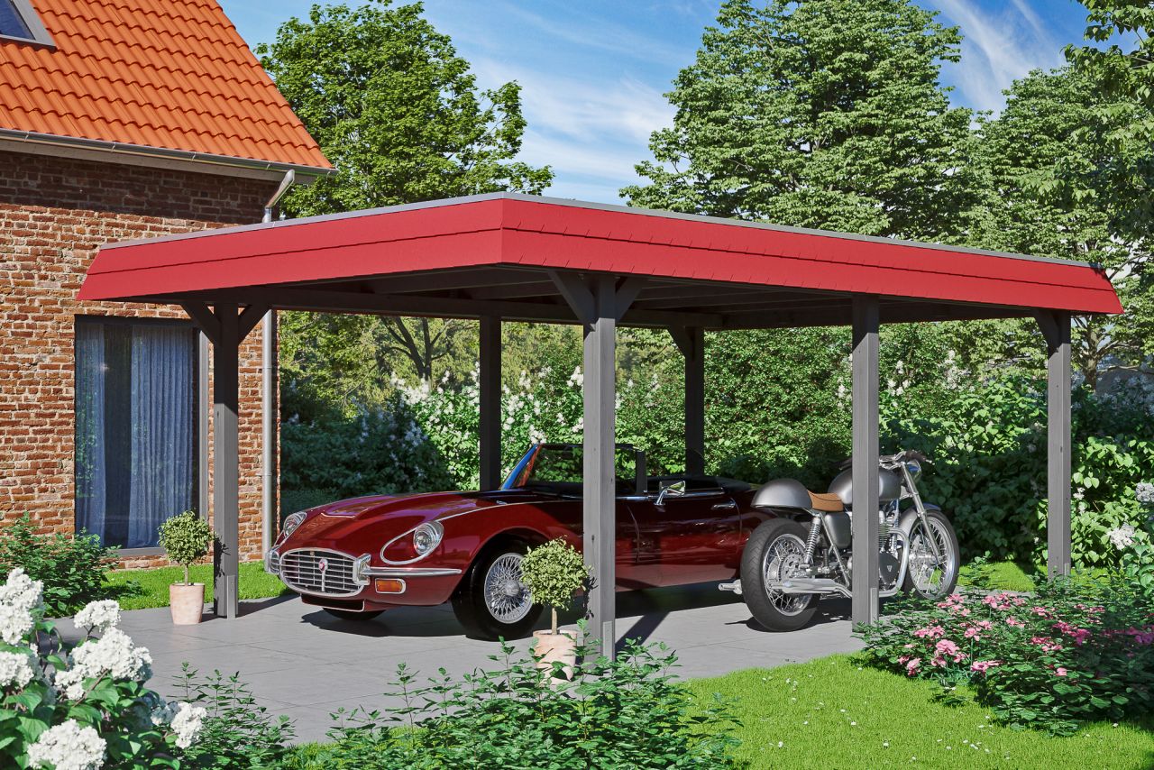 SKAN HOLZ Carport Wendland 409 x 628 cm mit EPDM-Dach von SkanHolz