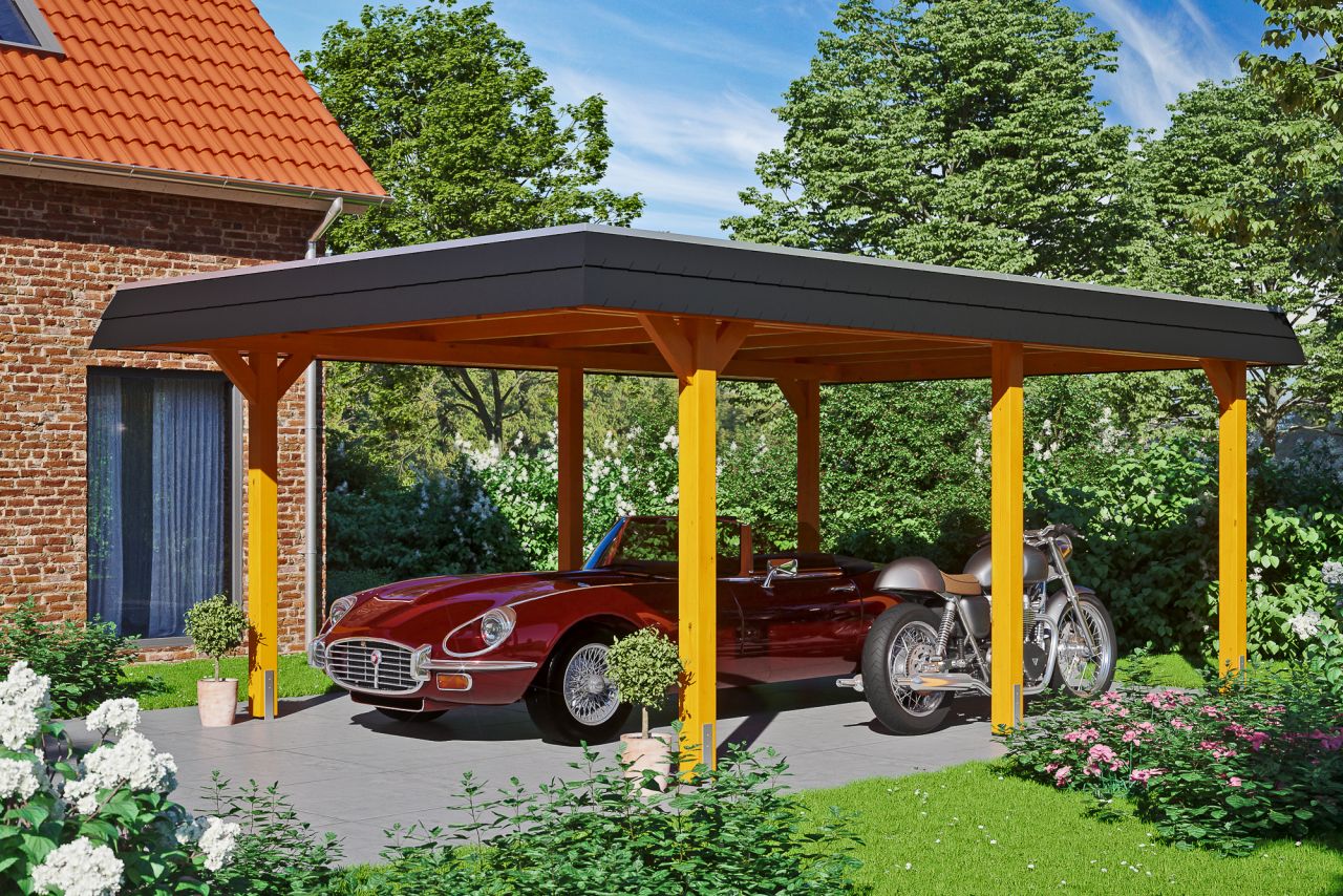 SKAN HOLZ Carport Wendland 409 x 628 cm mit EPDM-Dach von SkanHolz