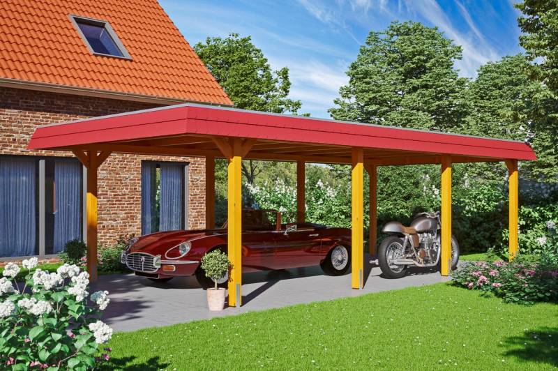 SKAN HOLZ Carport Wendland 409 x 870 cm mit EPDM-Dach von SkanHolz