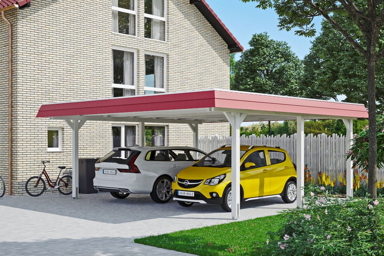 SKAN HOLZ Carport Wendland 630 x 637 cm mit EPDM-Dach von SkanHolz