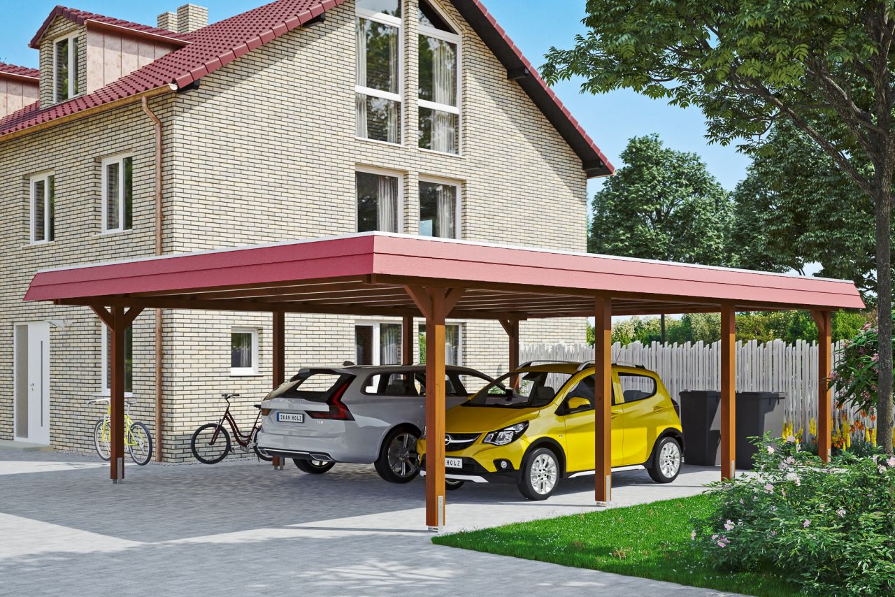 SKAN HOLZ Carport Wendland 630 x 879 cm mit EPDM-Dach von SkanHolz