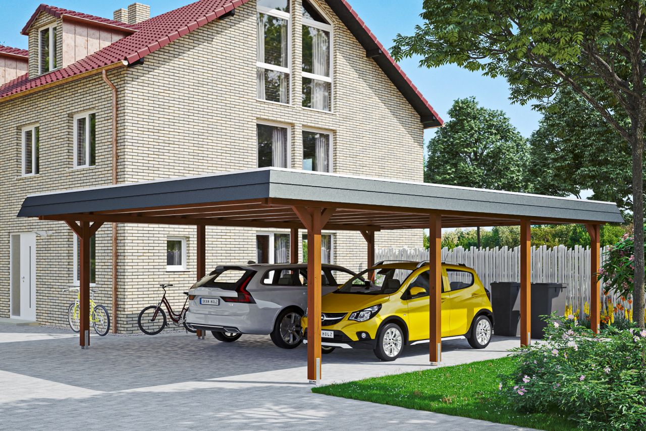 SKAN HOLZ Carport Wendland 630 x 879 cm mit EPDM-Dach von SkanHolz