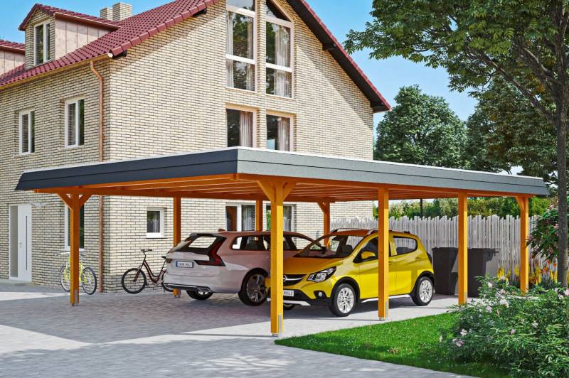 SKAN HOLZ Carport Wendland 630 x 879 cm mit EPDM-Dach von SkanHolz
