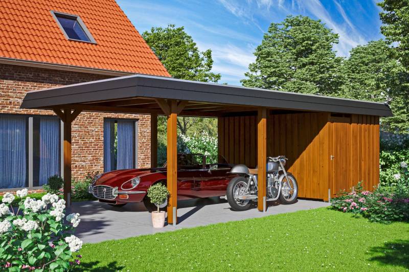 SKAN HOLZ Carport Wendland mit Abstellraum 409 x 870 cm mit Aluminiumdach SKAN HOLZ Carport Wendland mit Abstellraum 409 x 870 cm mit Aluminiumdach von SkanHolz