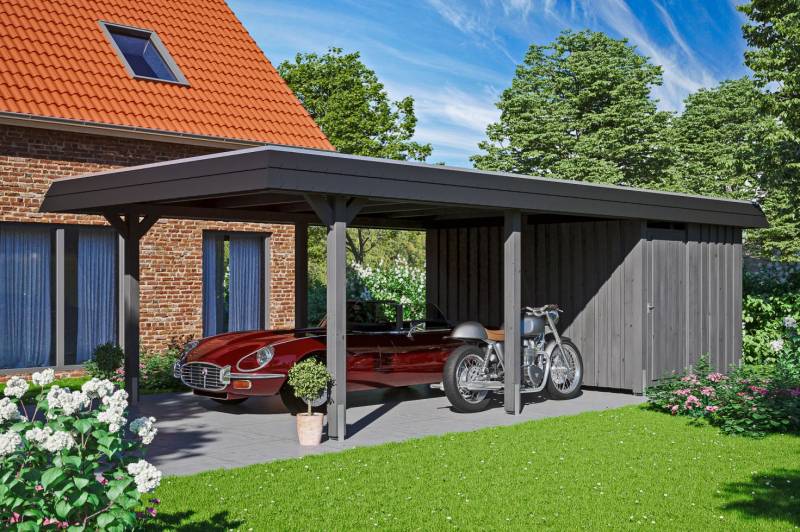 SKAN HOLZ Carport Wendland mit Abstellraum 409 x 870 cm mit EPDM-Dach SKAN HOLZ Carport Wendland mit Abstellraum 409 x 870 cm mit EPDM-Dach von SkanHolz