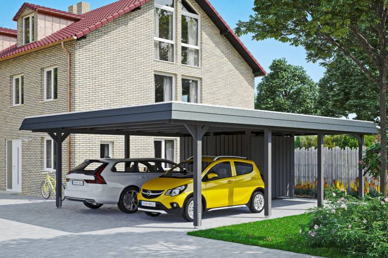 SKAN HOLZ Carport Wendland mit Abstellraum 630 x 879 cm mit EPDM-Dach SKAN HOLZ Carport Wendland mit Abstellraum 630 x 879 cm mit EPDM-Dach von SkanHolz