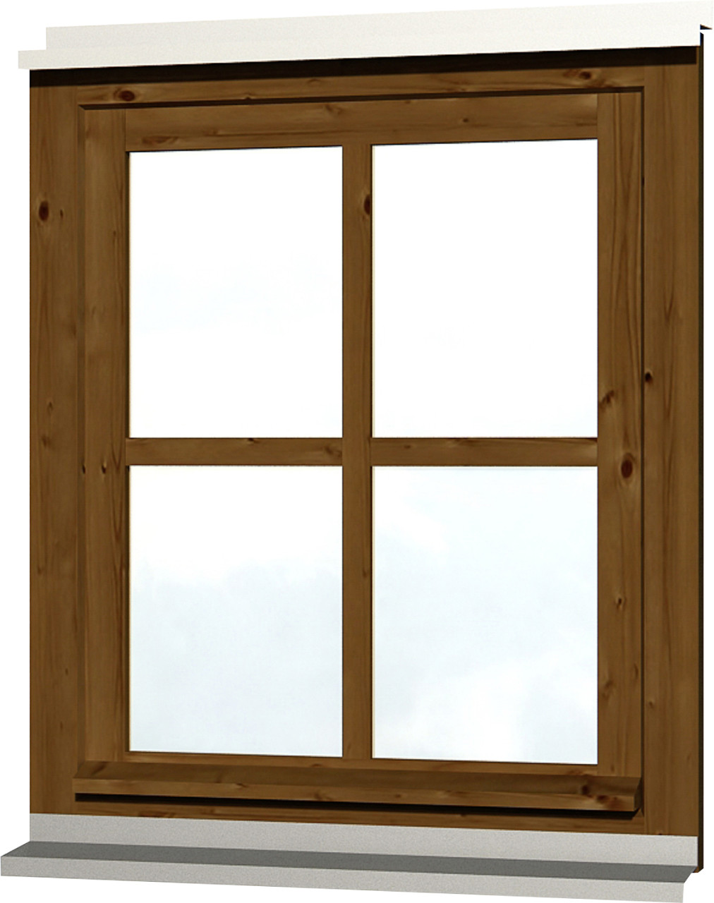 SKAN HOLZ Einzelfenster Rahmenaußenmaß 69,1 x 82,1 cm lasiert in Nussbaum von SkanHolz