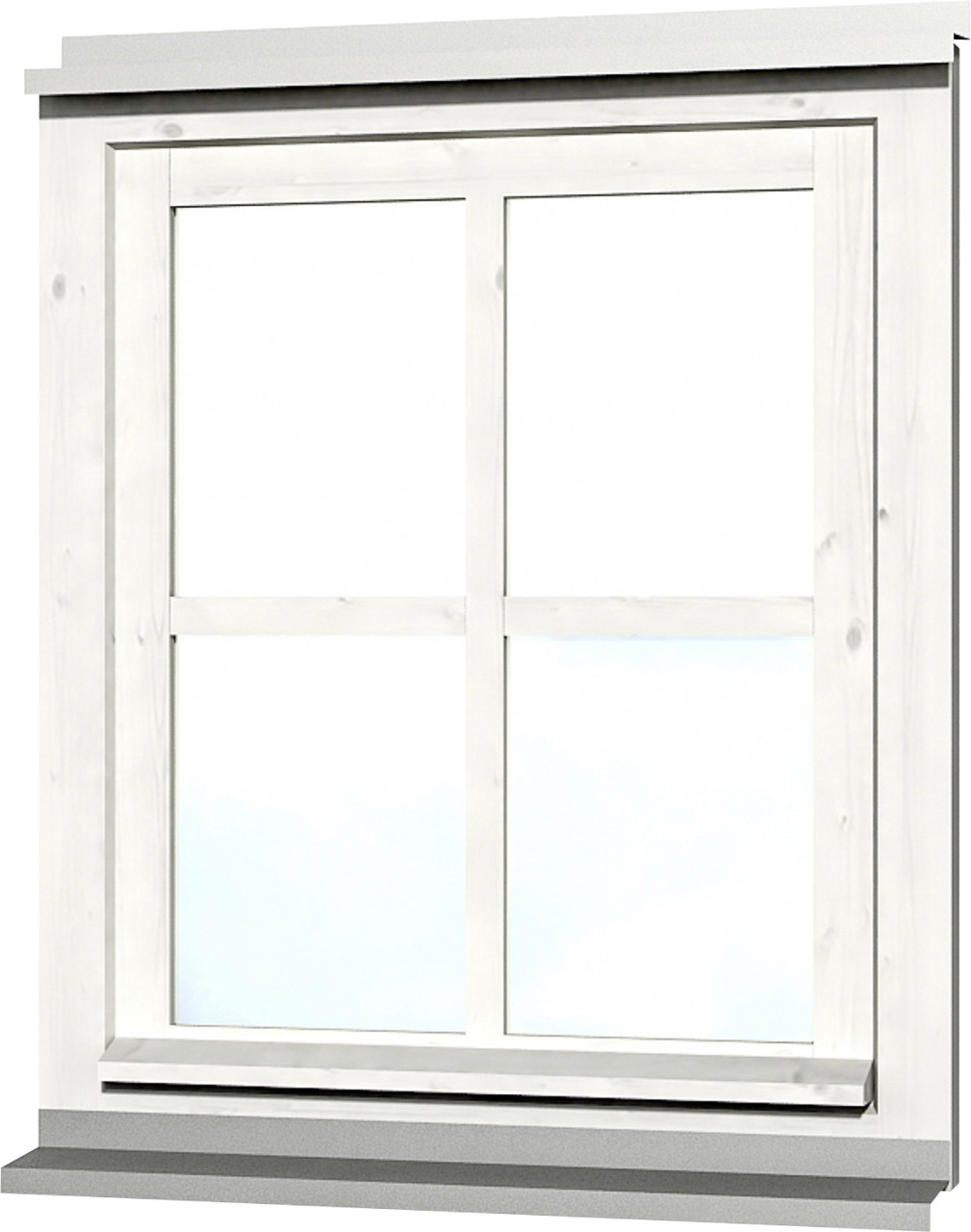 SKAN HOLZ Einzelfenster Rahmenaußenmaß 69,1 x 82,1 cm lasiert in Weiß von SkanHolz
