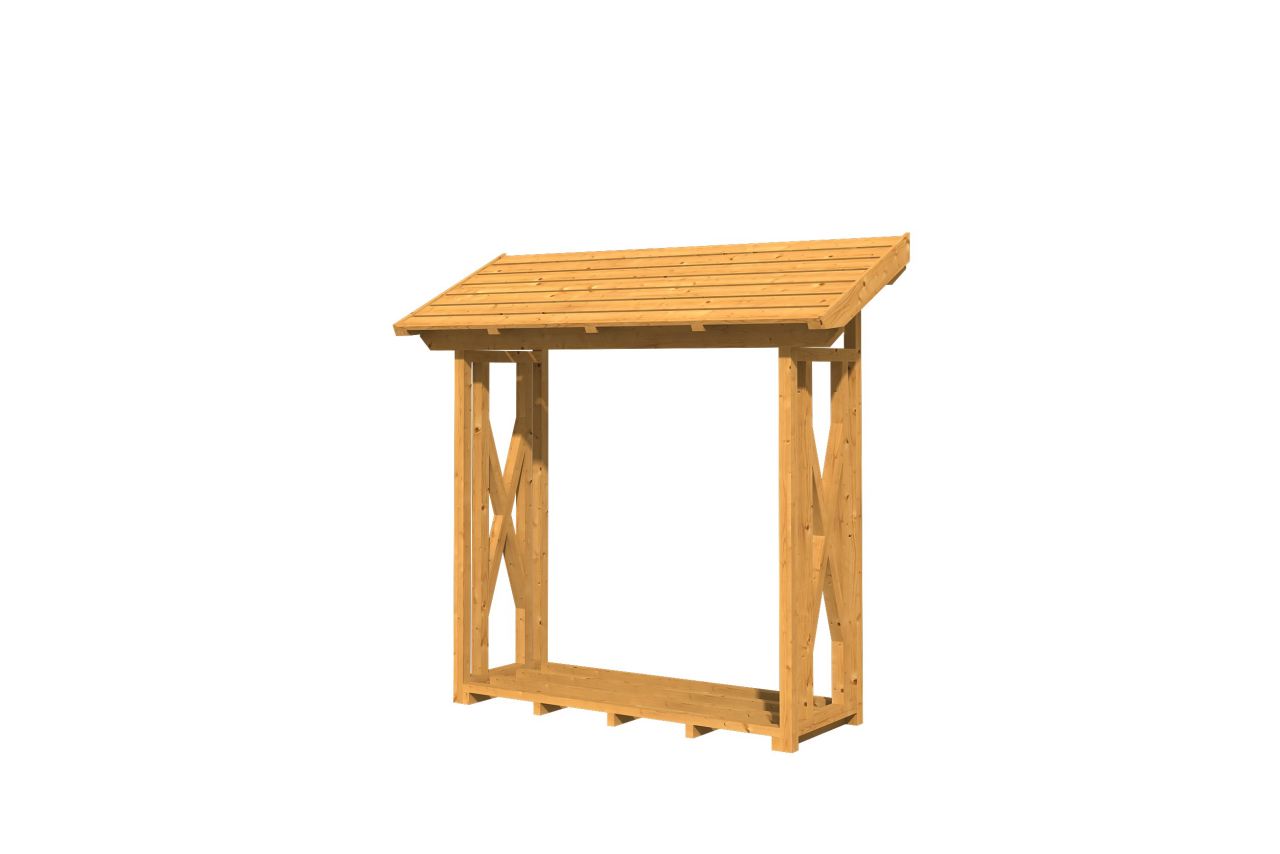 SKAN HOLZ Holzunterstand Paul 1 240 x 88 cm , natur von SkanHolz