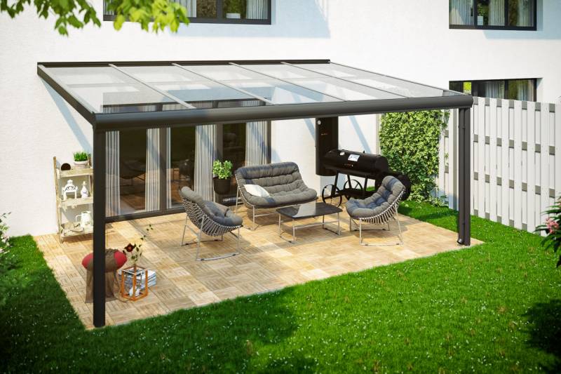 SKAN HOLZ Terrassenüberdachung Modena 541 x 357 cm, Alu Anthrazit von SkanHolz