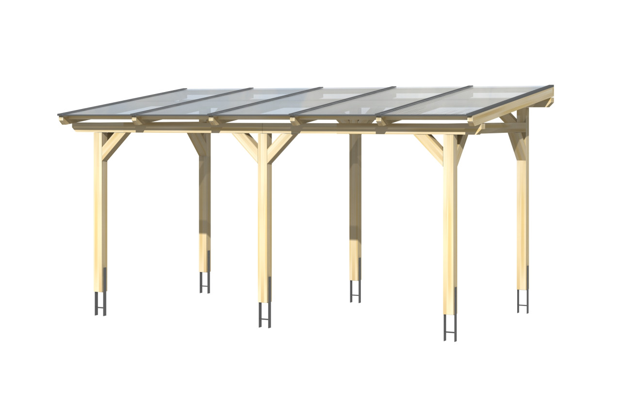 SKAN HOLZ Terrassenüberdachung Siena 541 x 350 cm, Leimholz, natur von SkanHolz