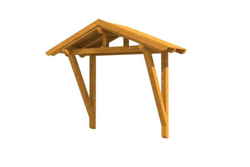 SKAN HOLZ Vordach Stralsund Typ 2 289 x 116 cm, lasiert in Eiche hell von SkanHolz