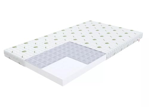 Matratze 90x180 Kinder H2 Buchweizen - Kitten - Schaumstoff Matratzen 8cm Dicke für Kinderbett - Kindermatratze 90x180 - Schaumstoffmatratze T25 mit Buchweizenschicht - Bett Matratze von Skandi Hausbett