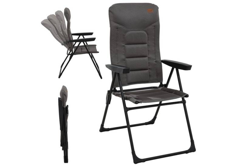 Skandika Campingstuhl Hochlehner Kvist, faltbar, Aluminium & Stahl, Einzeln/2er Set (1 St), 4-Fach verstellbare Rückenlehne, 150 kg belastbar, Anti-Rutsch-Füße von Skandika