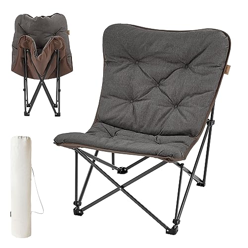 Skandika Moonchair XL/Mala Campingstuhl, bequemer Klappsessel inkl. Tragetasche | Klappbarer Stuhl mit Robustes Stahlgestell | Indoor und Outdoor Stuhl für Garten, Balkon, Reisen von Skandika