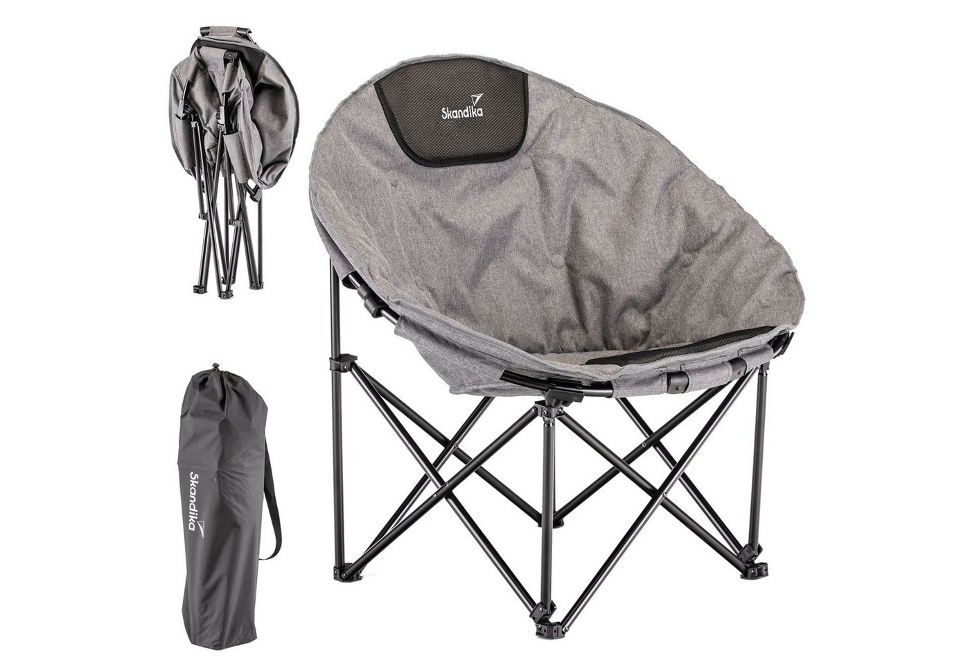 Skandika Campingstuhl Moonchair Kupari XL, weich gepolstert, Tragetasche, komfortabler Campingstuhl, Klappstuhl von Skandika