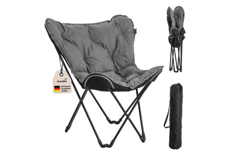 Skandika Campingstuhl XL, Faltsessel Tolga, mit Polsterung, faltbar, Sitzhöhe 45 cm, belastbar bis 120 kg, 3,5 kg leicht, mit Tragetasche, Größe 40x50x90cm von Skandika