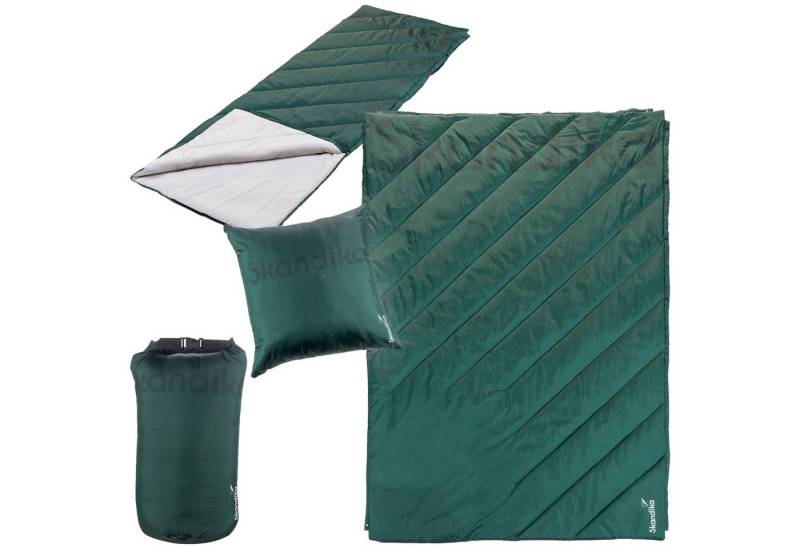Skandika Deckenschlafsack Campingdecke Liva, 4-in-1, Outdoor Decke, 200x135cm, Überwurf, Kissen, mit Teddyfell oder Nylon Unterseite, Polyester, wasserdicht Skandika Deckenschlafsack Campingdecke Liva, 4-in-1, Outdoor Decke, 200x135cm, Überwurf, Kissen, mit Teddyfell oder Nylon Unterseite, Polyester, wasserdicht von Skandika