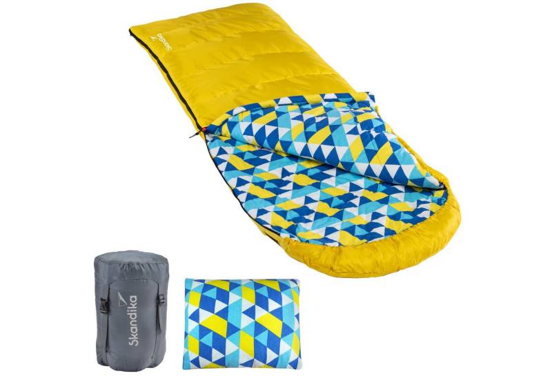 Skandika Deckenschlafsack Dundee + Kopfkissen, 3 Jahreszeiten, bis -20°C - 220x80cm, Koppelbar, Innenfutter aus Baumwolle/Flanell, Kompressionssack, Waschbar Skandika Deckenschlafsack Dundee + Kopfkissen, 3 Jahreszeiten, bis -20°C - 220x80cm, Koppelbar, Innenfutter aus Baumwolle/Flanell, Kompressionssack, Waschbar von Skandika