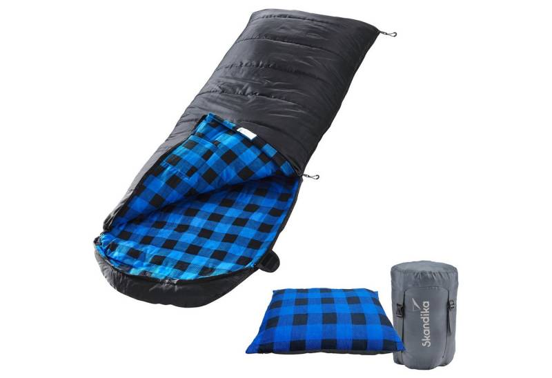 Skandika Deckenschlafsack Dundee + Kopfkissen, 3 Jahreszeiten, bis -20°C - 220x80cm, Koppelbar, Innenfutter aus Baumwolle/Flanell, Kompressionssack, Waschbar Skandika Deckenschlafsack Dundee + Kopfkissen, 3 Jahreszeiten, bis -20°C - 220x80cm, Koppelbar, Innenfutter aus Baumwolle/Flanell, Kompressionssack, Waschbar von Skandika