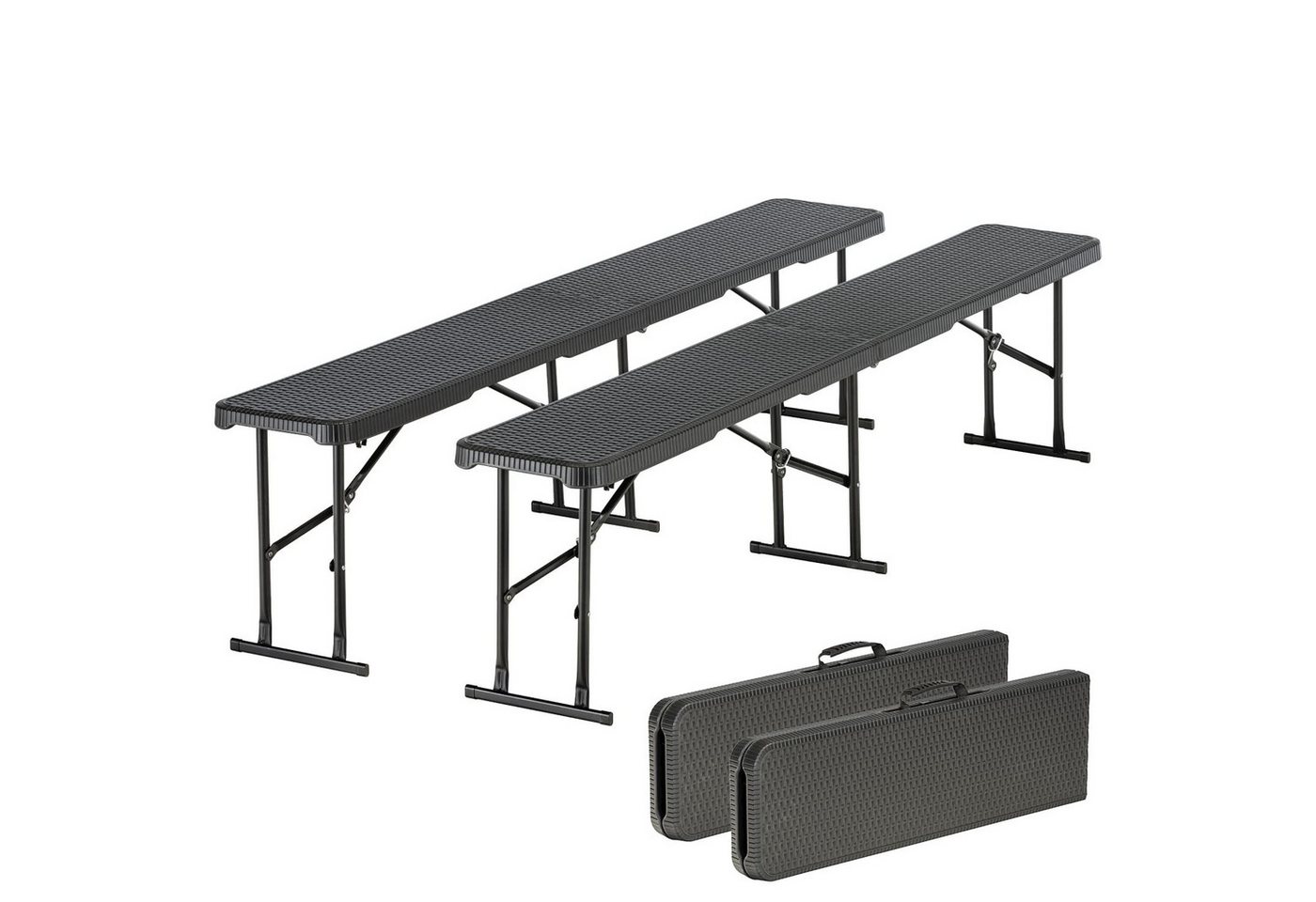 Skandika Gartenbank Set 2x klappbare Bänke Masi, bis zu 300 kg Belastbarkeit, recyceltes HDPE-Material, Stahlgestell, Kofferfunktion, Camping Skandika Gartenbank Set 2x klappbare Bänke Masi, bis zu 300 kg Belastbarkeit, recyceltes HDPE-Material, Stahlgestell, Kofferfunktion, Camping von Skandika