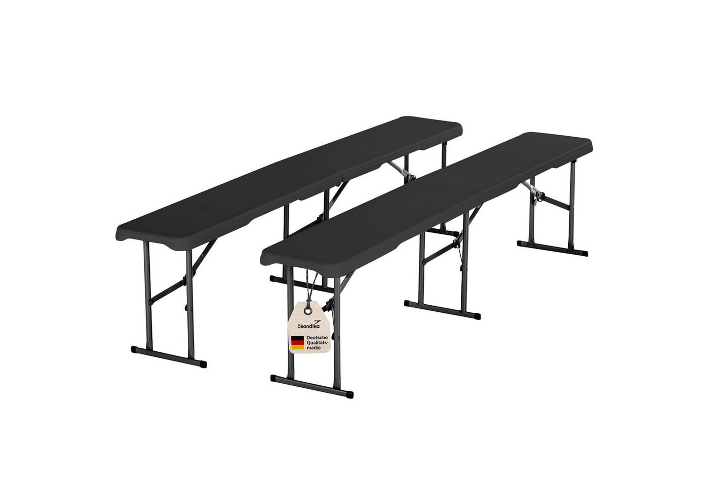 Skandika Gartenbank Set 2x klappbare Bänke Masi, bis zu 300 kg Belastbarkeit, recyceltes HDPE-Material, Stahlgestell, Kofferfunktion, Camping Skandika Gartenbank Set 2x klappbare Bänke Masi, bis zu 300 kg Belastbarkeit, recyceltes HDPE-Material, Stahlgestell, Kofferfunktion, Camping von Skandika