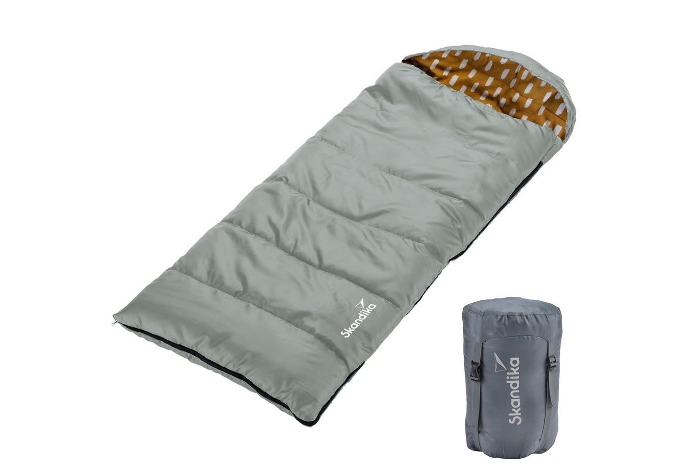 Skandika Kinderschlafsack Dundee Junior, 2-Wege Reißverschluss, Innentasche mit Klett, Packsack, Baumwolle, wasserabweisend, 3 Jahreszeiten, für Kinder, bis -15 °C von Skandika