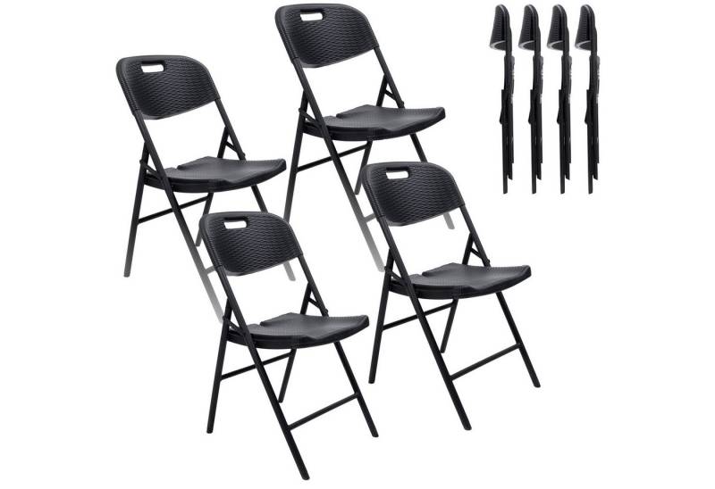 Skandika Klappstuhl Masi 4er-Set, Gewicht (je Stuhl) 4 kg, Maße 59 × 46 × 83 cm, leicht, belastbar bis 150 kg, wetterfest, Aufbau ohne Werkzeug, Sitzhöhe 45 cm von Skandika