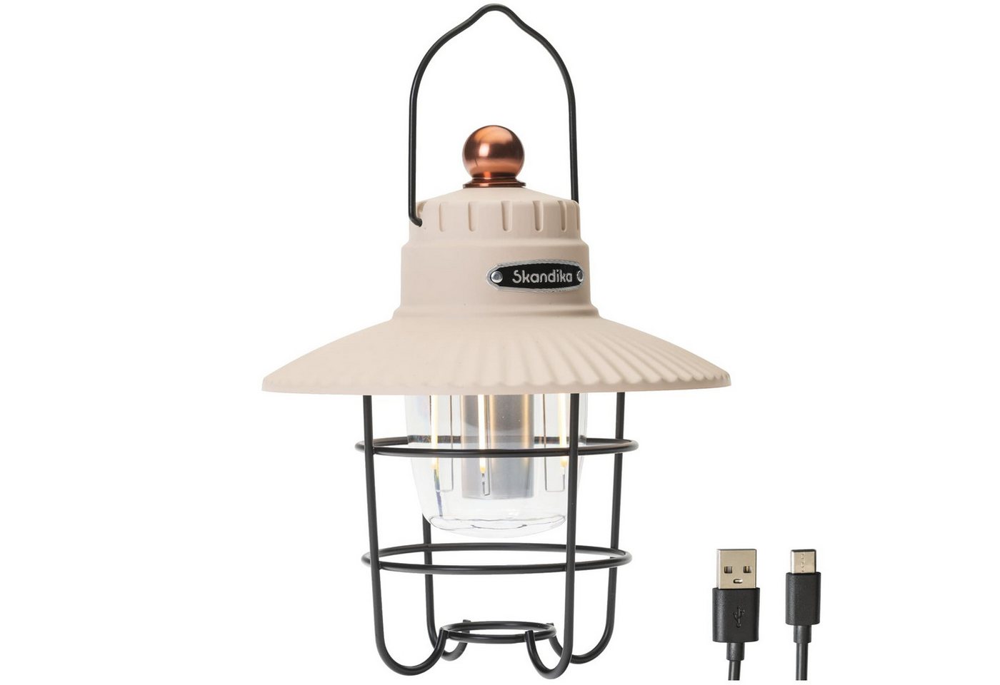 Skandika LED Gartenleuchte Soroya, Campinglampe im Retro-Stil, 500 Lumen, ca. 3 - 10 Stunden, Verstellbare Lichtfarbe, dimmbar, 2000 mAh Akku, Ø 16,5 x 19,00 cm Skandika LED Gartenleuchte Soroya, Campinglampe im Retro-Stil, 500 Lumen, ca. 3 - 10 Stunden, Verstellbare Lichtfarbe, dimmbar, 2000 mAh Akku, Ø 16,5 x 19,00 cm von Skandika