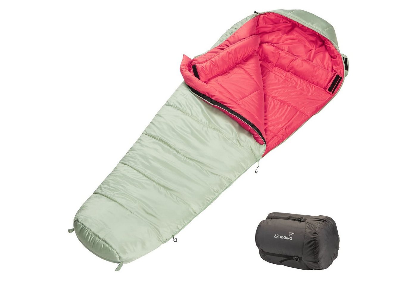 Skandika Mumienschlafsack Gjora, Nylon-Ripstop, kompakt, wasserabweisend, Packsack, Outdoor, Camping von Skandika