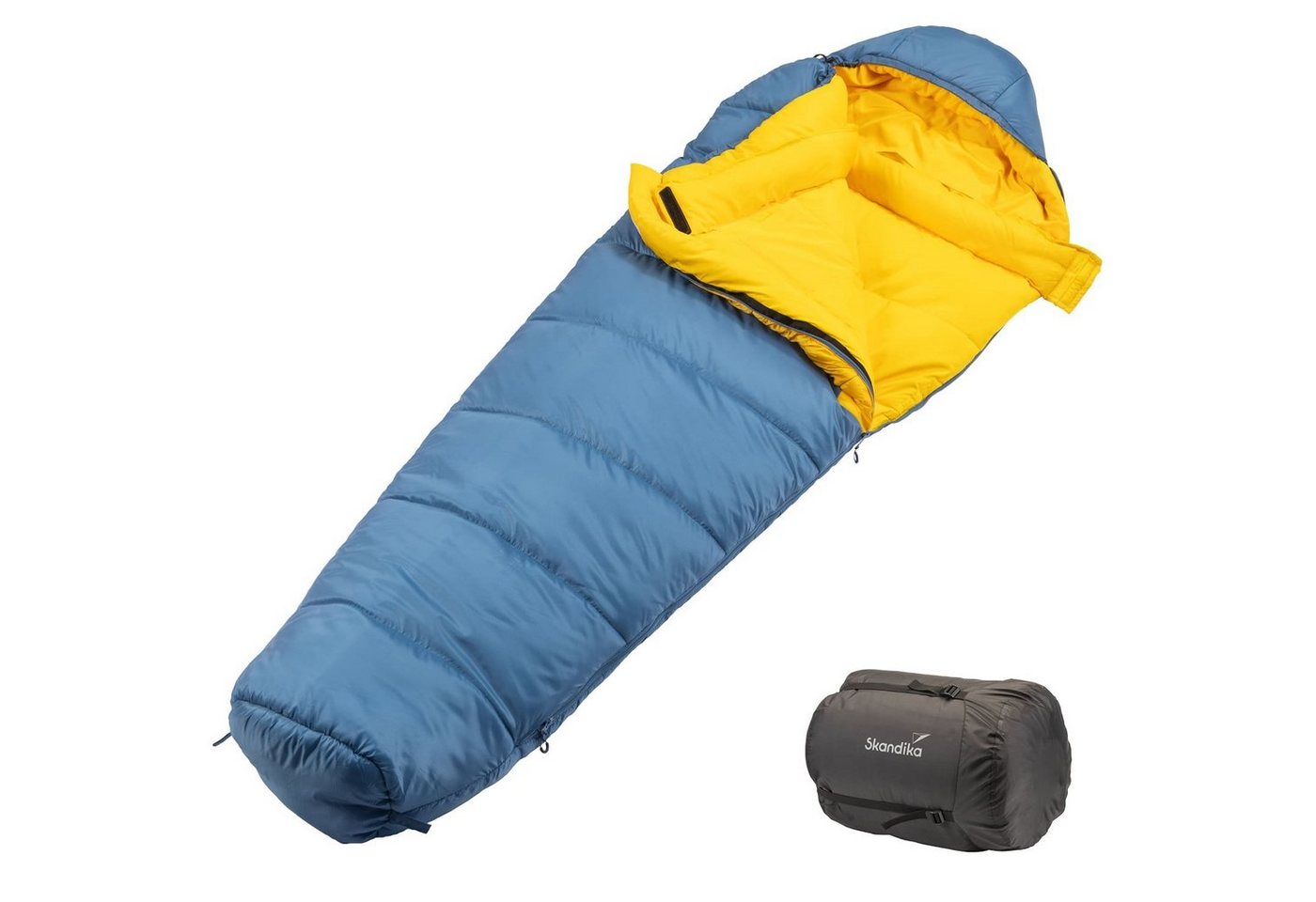 Skandika Mumienschlafsack Gjora, Nylon-Ripstop, kompakt, wasserabweisend, Packsack, Outdoor, Camping von Skandika