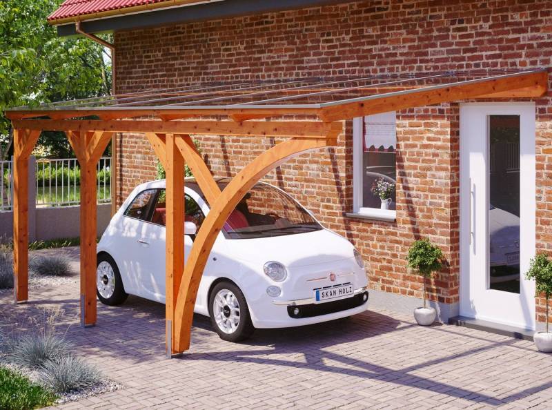 Skanholz Anlehncarport Eifel, BxT: 300x541 cm, 213 cm Einfahrtshöhe von Skanholz