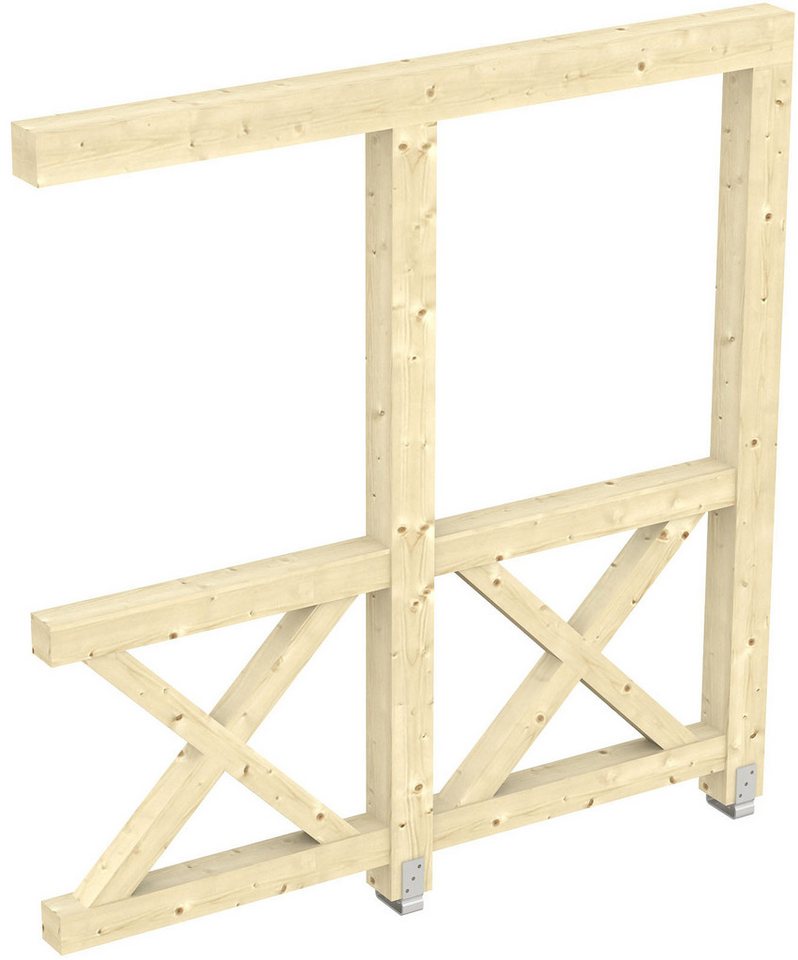 Skanholz Carport-Seitenwand Andreaskreuz, BxH:205x210 cm, Wandanbau Skanholz Carport-Seitenwand Andreaskreuz, BxH:205x210 cm, Wandanbau von Skanholz