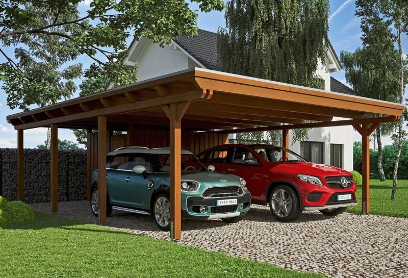 Skanholz Doppelcarport Emsland, BxT: 613x846 cm, 223 cm Einfahrtshöhe von Skanholz