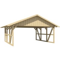 Skanholz Doppelcarport "Schwarzwald", KVH, Fichte, 560 cm, Natur von Skanholz