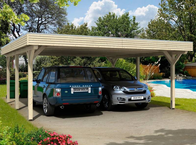 Skanholz Doppelcarport Spessart, BxT: 611x604 cm, 220 cm Einfahrtshöhe von Skanholz