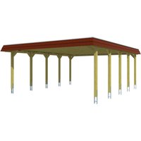 Skanholz Doppelcarport "Spreewald", Nadelholz, 530 cm, Grün von Skanholz