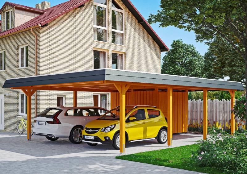 Skanholz Doppelcarport Wendland, BxT: 630x879 cm, 216 cm Einfahrtshöhe von Skanholz