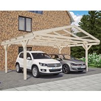 Skanholz Doppelcarport "Westerwald", Leimholz-Nordisches Fichtenholz, 534 cm, natur von Skanholz