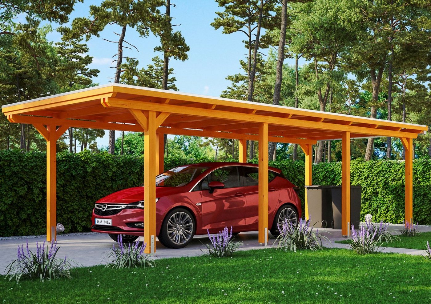 Skanholz Einzelcarport Emsland, BxT: 354x846 cm, 223 cm Einfahrtshöhe von Skanholz